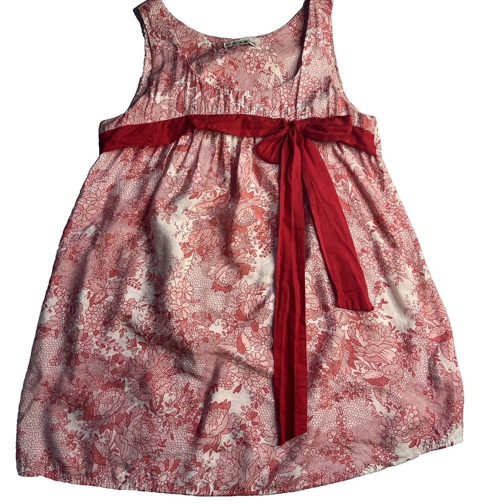 Vintage Y2K Forever 21 Babydoll Top Women‎ S Red White Floral Coquette USA